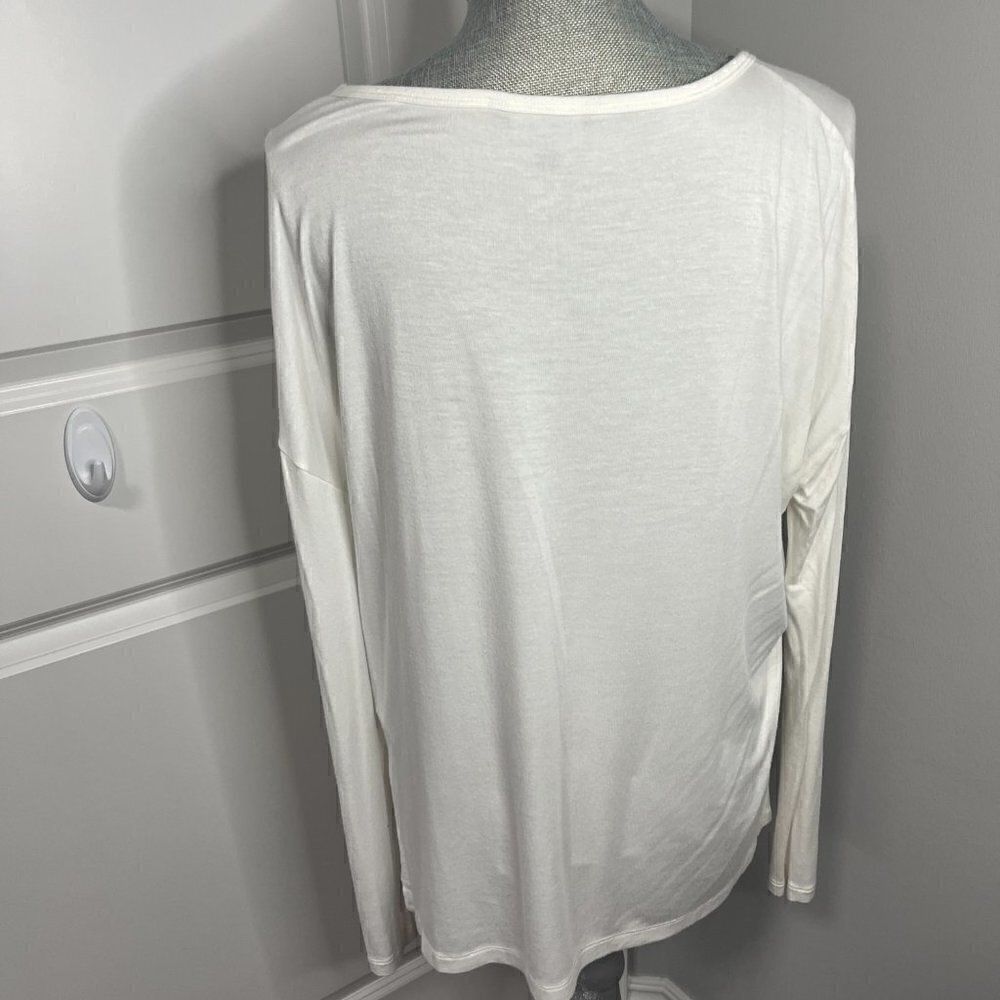 Banana Republic Women's Long Sleeve White Shirt Size M EUC - Picture 2 of 2
